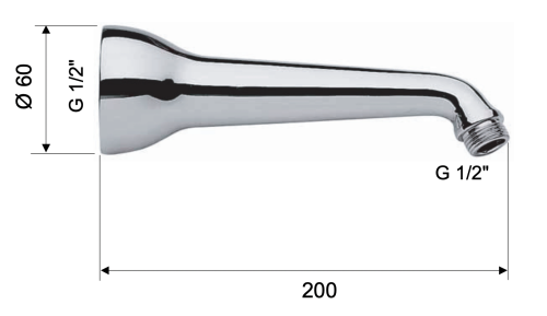 Кронштейн для верхнего душа 20 см Remer 34520 хром - фото 2