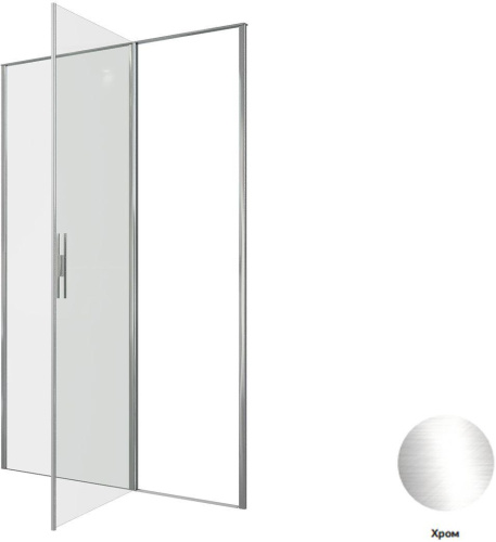 Душевая дверь Allen Brau Priority 3.31034.00 140х200 стекло прозрачное профиль хром глянцевый - фото 4