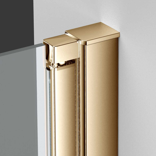 Душевая дверь Vincea Alpha VDP-3AL900CLG 90х195 стекло прозрачное профиль золото брашированное - фото 3