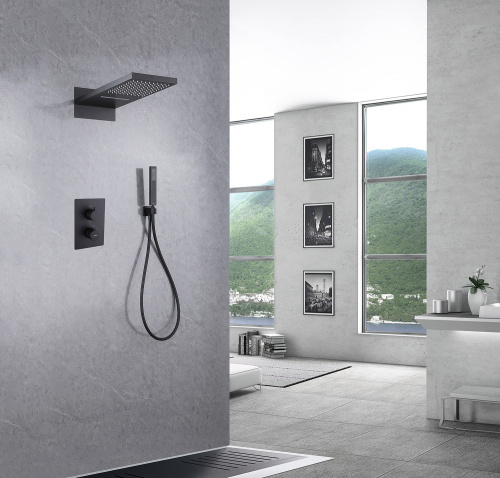 Душевая система ABBER AF8052B встраиваемая в стену с термостатом - фото 2