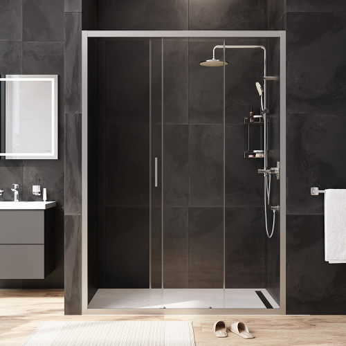 Душевая дверь Am.Pm Gem W90G-140-1-195MT 140х195 стекло прозрачное профиль хром матовый - фото 4