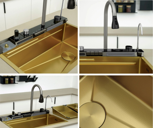 Кухонная мойка Cerutti SPA CT10355 75х46 цвет золото - фото 3