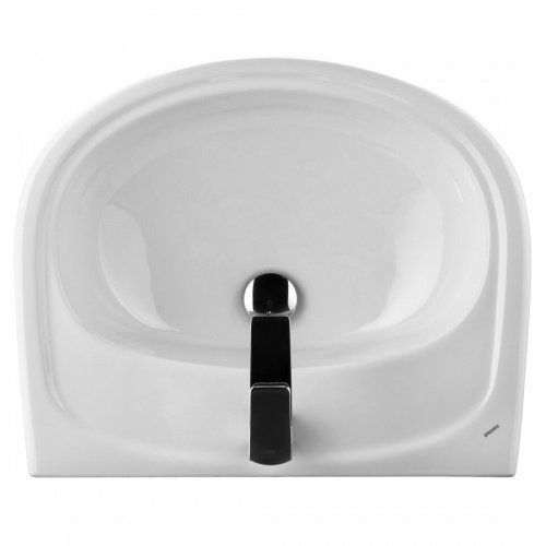 Раковина из сантехнического фарфора Santek Анимо 1WH110508 48х58 подвесная цвет белый 1 отверстие под смеситель - фото 3