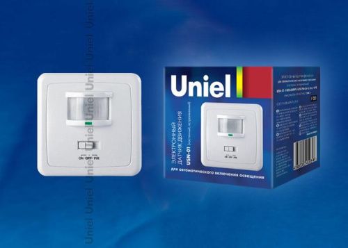 Датчик движения Uniel USN-13-360R-1200W-3LUX-12M-0,6-1,5m/s-WH - фото 2