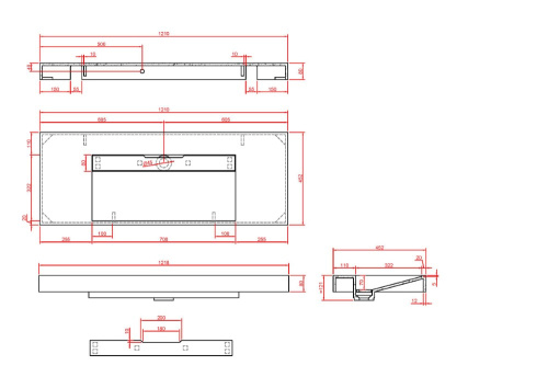 Раковина из искусственного камня Armadi Art Flat 859-120-CLCT 121х45 подвесная цвет белый мрамор без отверстий под смеситель - фото 2