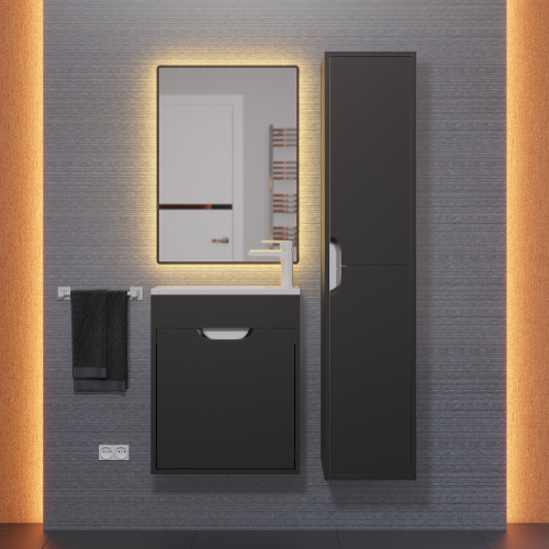 Тумба с раковиной Uperwood UPD Modul 393020545 50х21х62 цвет черный матовый - фото 3