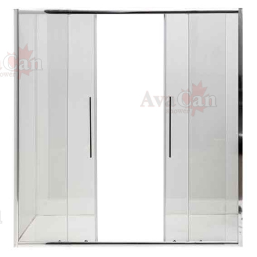 Душевая дверь AvaCan FC2-170 190х195 стекло прозрачное профиль хром глянцевый - фото 5