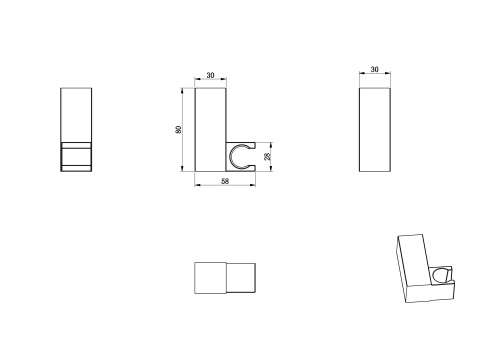 Держатель для душа Wonzon & Woghand WW-994220-CR хром - фото 2