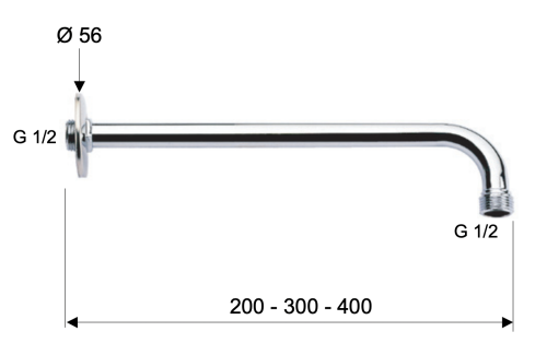 Кронштейн для верхнего душа 30 см Remer 34330 хром - фото 2