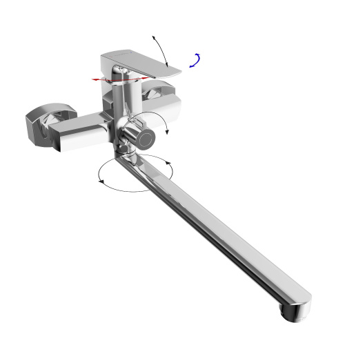 Смеситель для ванны Tokito SENDAL TOK-SEN-1015 настенный хром - фото 3
