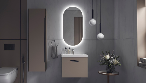 Пенал Velvex Krona 40х31х148 360 серый камень подвесной цвет серый камень - фото 5