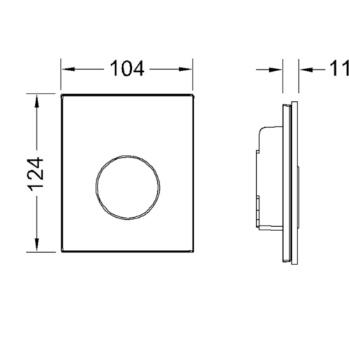 Панель смыва механическая Tece TECEloop 9242653 цвет зеленый/хром глянцевый - фото 2