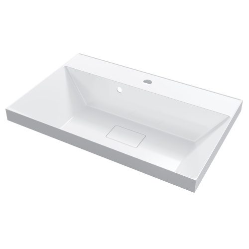 Раковина из литьевого мрамора Uperwood Classic New 291021025 70х45 полувстраиваемая цвет белый - фото 4