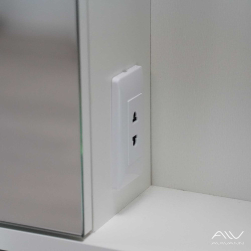 Зеркало-шкаф Alavann Cosmetic ALV1042001 80х16х80 подвесной цвет белый - фото 5