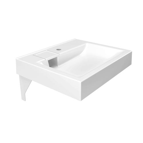 Раковина из литьевого мрамора Paola Paola Siena 500 60х50 над стиральной машиной цвет белый глянцевый 1 отверстие под смеситель