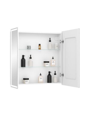 Зеркало-шкаф Континент Allure МВК045 80х15х80 подвесной цвет белый - фото 4