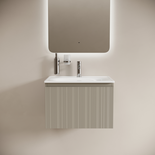 Тумба под раковину Sancos CODE CD60GP 59х45х40 подвесная цвет серый - фото 2