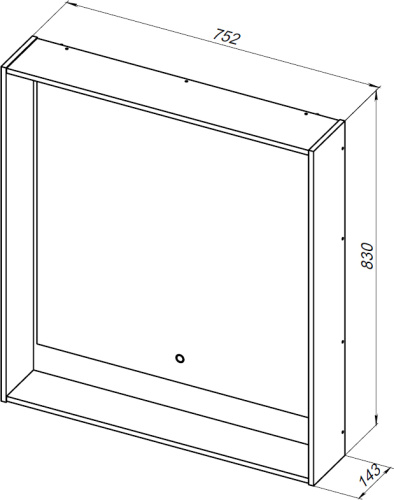 Зеркало в ванную Aquanet Милан 00306384 75х83 цвет белый - фото 4