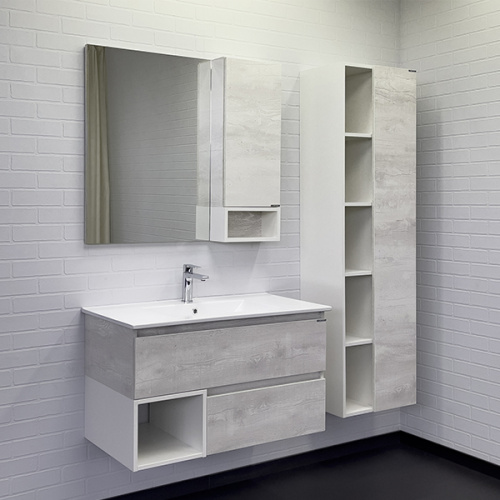 Тумба с раковиной Comforty Турин 00-00014644CF 91х47х50 подвесная цвет дуб белый - фото 5