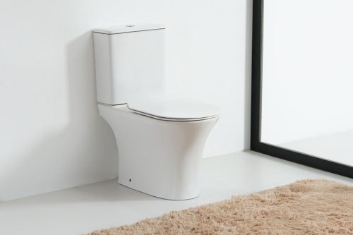 Унитаз напольный с бачком Orange C01-000W белый с сиденьем микролифт душевой смыв - фото 5