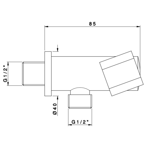 Держатель для душа Nicolazzi Accessori Classica C7124MCR хром - фото 2
