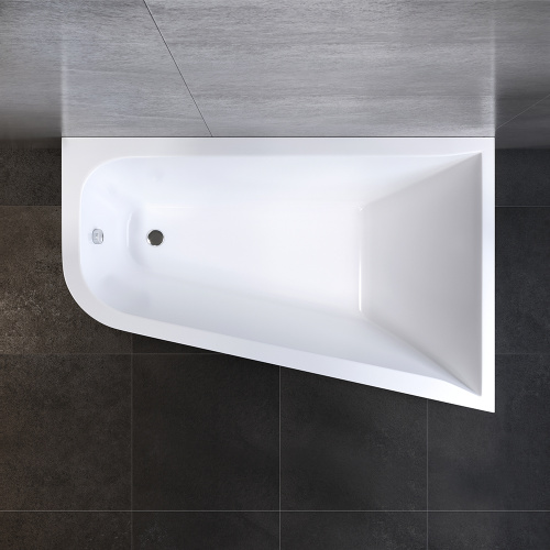 Ванна акриловая Am.Pm Spirit W72A-160R100W-A2 160х100 пристенная асимметричная без каркаса - фото 3