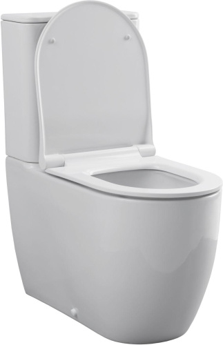 Чаша унитаза напольная Allen Brau Priority 4.31003.20 цвет белый без бачка с сиденьем микролифт безободковая каскадный смыв - фото 5