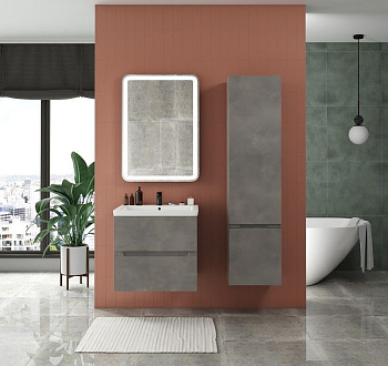 Шкаф-пенал Art&Max TECHNO AM-Techno-1600-AC-SO-FC305-R 40х30х160 подвесной цвет серый