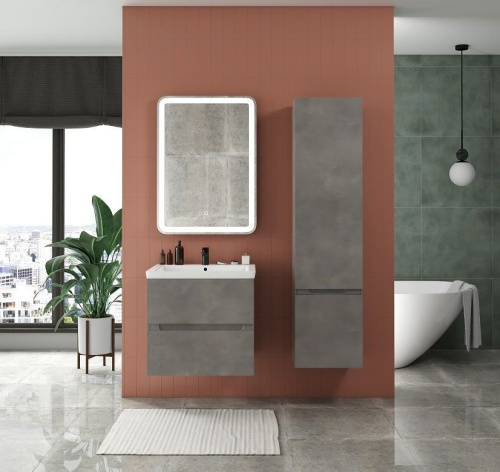 Шкаф-пенал Art&Max TECHNO AM-Techno-1600-AC-SO-FC305-R 40х30х160 подвесной цвет серый