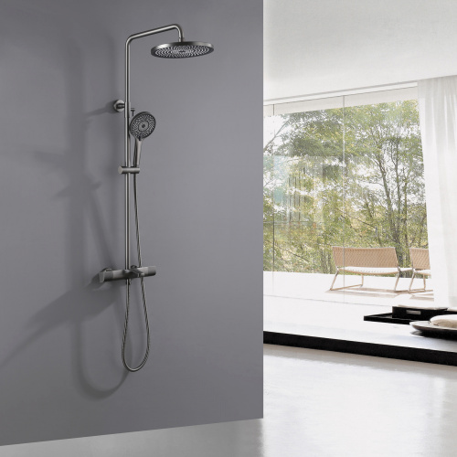 Душевая стойка ABBER AF8516NG настенная цвет никель с термостатом - фото 2