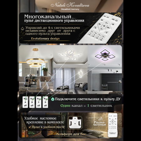 Люстра потолочная Natali Kovaltseva Angel (Ангел) LED LAMPS 81193