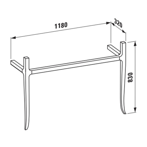 Консоль под раковину Laufen New Classic 4.0607.3.085.629.1 120х32х83 напольная цвет дерево - фото 2
