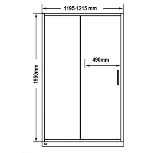 Душевая дверь Maybah Glass MGD-1281-6 150х195 стекло тонированное профиль черный - фото 2