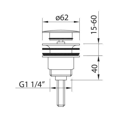 Донный клапан Clever LEO 60701 - фото 2