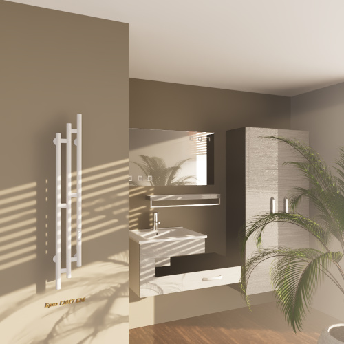 Полотенцесушитель Altasan Бриз Бриз12017БМ подвесной 17х121 электрический белый матовый - фото 2