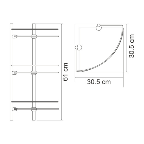 Полка в ванную комнату WasserKRAFT 3133W - фото 3