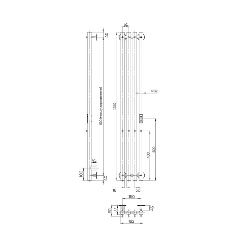 Полотенцесушитель Indigo  Style 4 LSE120-18Rt 18х120 электрический белый матовый - фото 4