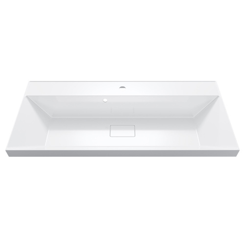 Раковина из литьевого мрамора Uperwood Classic New 291021041 100х45 полувстраиваемая цвет белый - фото 5