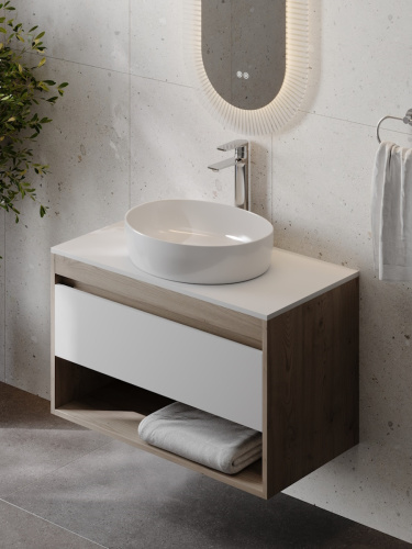 Раковина из сантехнического фарфора Teymi Valma T53101 50х38 накладная цвет белый без отверстий под смеситель - фото 3