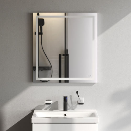 Зеркало в ванную Am.Pm Gem M91AMOX0651WG 65х70 цвет серебро - фото 3