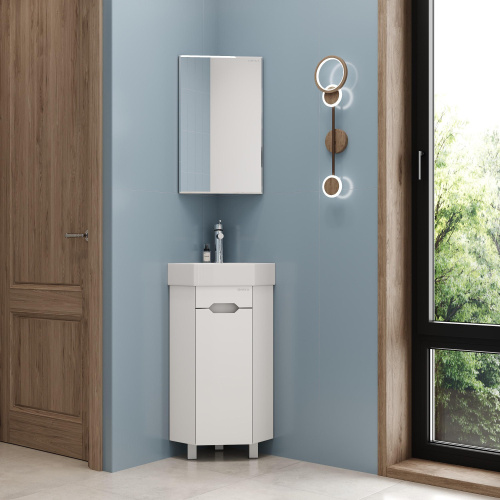 Зеркало-шкаф Onika Мини 303002 40х28х63 подвесной цвет белый - фото 4