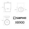 Стакан Sapho X-ROUND BLACK XB900