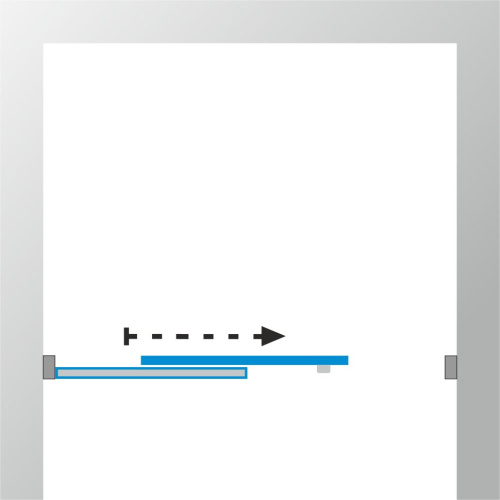 Душевая дверь Тритон Слайд Щ0000064613 120х185 стекло прозрачное с рисунком профиль белый - фото 5