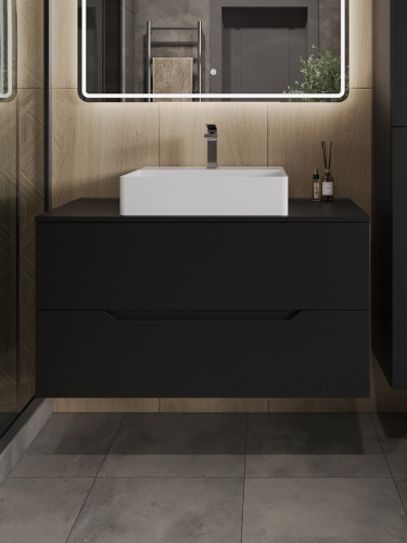 Тумба с раковиной Orange Line Li-100TubMDF+B04-500W 101х46х66 - фото 3