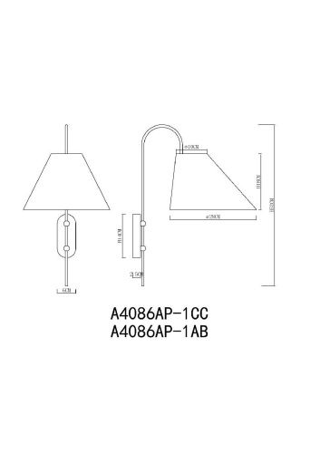 Бра Arte Lamp Rondo (Рондо) A4086AP-1CC - фото 4