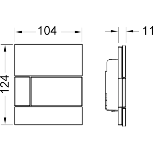 Панель смыва механическая Tece TECEsquare 9242802 цвет хром - фото 2