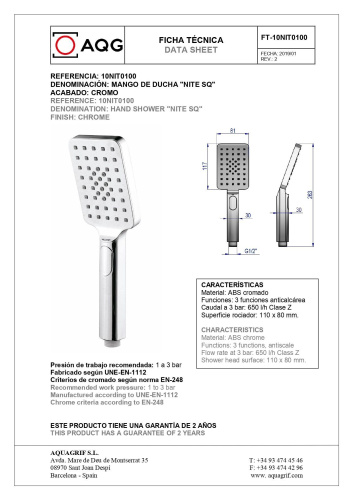 Смеситель для ванны AQG Alpha 01ALP411CR настенный хром - фото 3