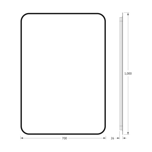 Зеркало в ванную Defesto AURA DF 2969 70х100 - фото 2