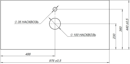 Столешница Aquanet Nova Lite 00257605 98х44 накладная цвет серый - фото 3