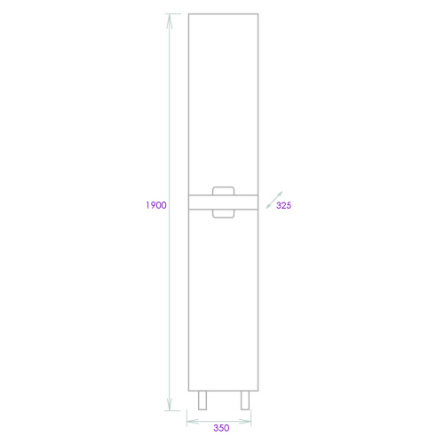 Шкаф-пенал Onika Харпер 403567 35х33х190 напольный - фото 3